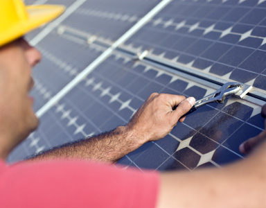 Solar panels &mdash; made of a series of small semiconductors &mdash; convert direct sunlight particles into electrons and then into electricity. This electricity can be stored or delivered directly f...